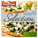 Don Peppe Selection Pizza sýr feta & špenát pečená na kameni 405g
