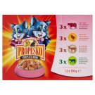 Propesko Kompletní krmivo pro dospělé kočky výběr mas 12 x 100g