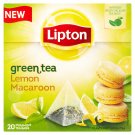 Lipton Lemon Macaroon zelený aromatizovaný čaj 20 sáčků 28g