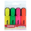 Kores Bright liner zvýrazňovač 4 ks