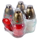 Náhrobní svíčka sklo (15 hodin) 4 x 50g