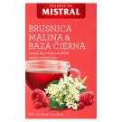 Mistral Exclusive Aromatizovaný ovocný čaj s příchutí Brusinka, malina, černý bez 20 x 2g