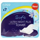 Tesco Ultra night plus soft dámské hygienické vložky 7 ks